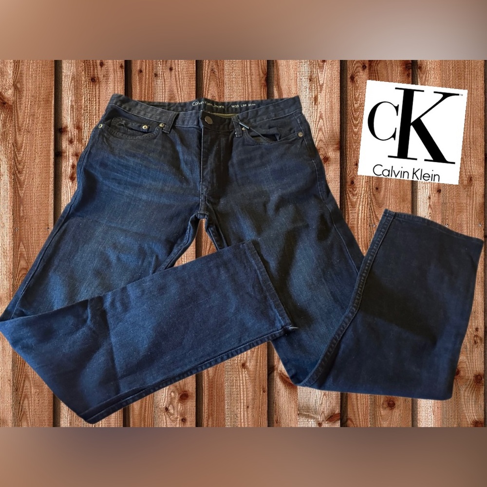 Calvin Klein Men’s Slim Dark Wash Jeans - Size: W33/L30  NWOT